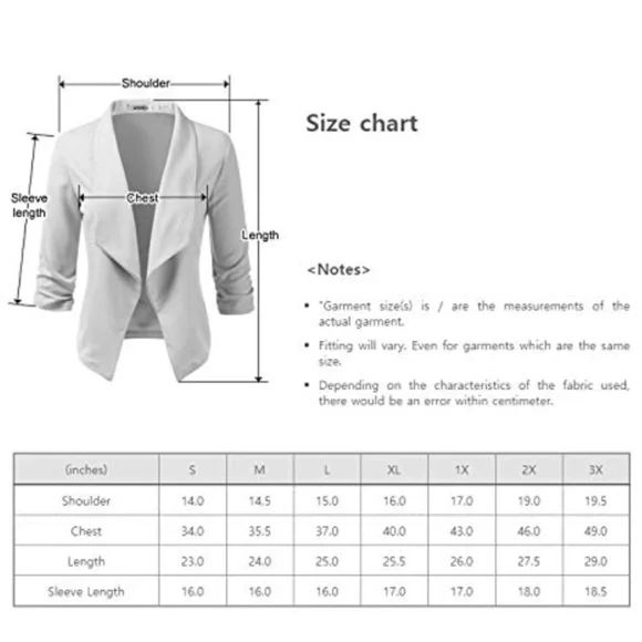 3/4 Sleeve Blazer - TAUPE - Picture 9 of 9